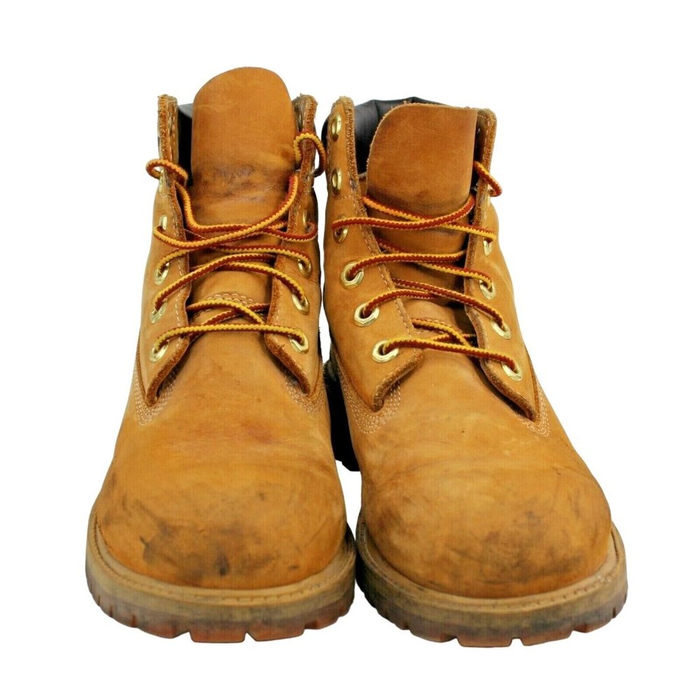 Timberland Youth Size 4.5 M Waterproof Leather Wheat Classic 6 inch Work Boots - Picture 3 of 7